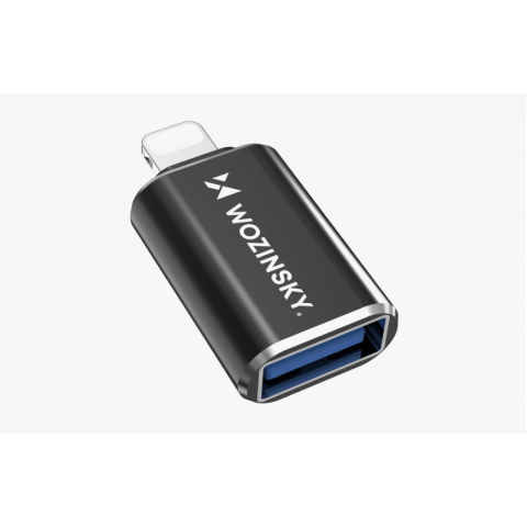 Perėjimas iPhone (lightning 8pin) → USB (K-L) juodas Wozinsky WALA-01